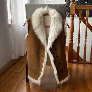 SOLD Ugg Renee Toscana shearling reversible suede vest